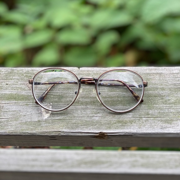 Vintage Gucci Italy Round Tortoise and Metal Prescription Lens Glasses 53 19 - Picture 3 of 11